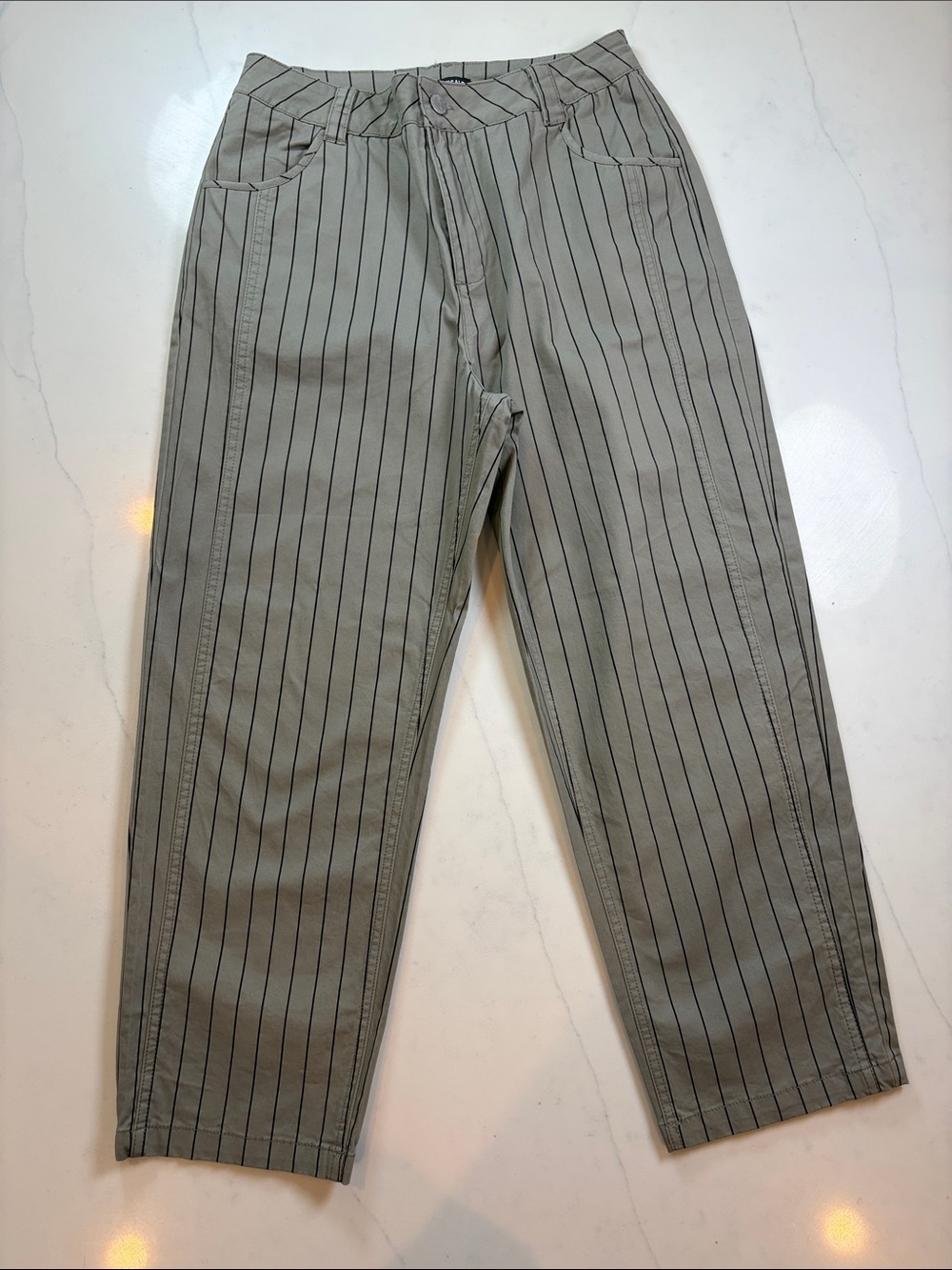 Gray Pinstripe Trousers